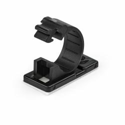 StarTech.com 100 Adhesive Cable Management Clips Black - Network/Ethernet/Office Desk/Computer Cord Organizer - Sticky Cable/Wire Holders - Nylon Self Adhesive Clamp UL/94V-2 Fire Rated (100 PACK O...