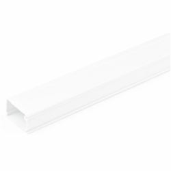 StarTech.com Solid Cable Management Raceway with Adhesive Tape & Cover, 1-1/8"[32mm]W x 3/4"[20mm]H - 6ft[1.8m] length, PVC Network/Power Cord Hider Kit - Wall Wire Duct System, UL Listed - TAA (SI...