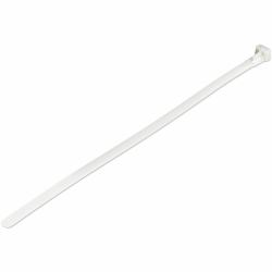 StarTech.com 10"[25cm] Reusable Cable Ties - 1/4"[7mm] wide, 2-1/2"[65mm] Bundle Dia. 50lb[22kg] Tensile Strength, Releasable Nylon Ties, Indoor/Outdoor, 94V-2/UL Listed, 100 Pack - White - TAA (10...