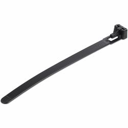 StarTech.com 5"[12cm] Reusable Cable Ties - 1/4"[7mm] wide, 1-1/8"[30mm] Bundle Dia. 50lb[22kg] Tensile Strength, Releasable Nylon Ties, Indoor/Outdoor, 94V-2/UL Listed, 100 Pack - Black - TAA (100...