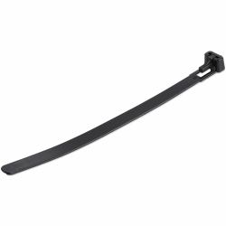 StarTech.com 6"[15cm] Reusable Cable Ties - 1/4"[7mm] wide, 1-3/8"[35mm] Bundle Dia. 50lb[22kg] Tensile Strength, Releasable Nylon Ties, Indoor/Outdoor, 94V-2/UL Listed, 100 Pack - Black - TAA (100...
