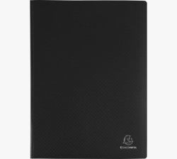 Exacompta 8521E sheet protector 210 x 297 mm [A4] Polypropylene [PP] (Exacompta A4 Display Book Opaque PP Welded - Black [1])
