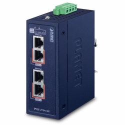PLANET IPOE-270-12V network switch Power over Ethernet [PoE] Blue (IP30 Industrial 2-Port - Multi-gigabit 802.3bt PoE++ - Injector IPOE-270-12V, 2.5 Gigabit Ethernet,5 Gigabit Ethernet,Gigabit - Wa...