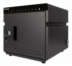 Manhattan iPad to 11" 10-bay Charging Cabinet Desktop via USB-C, Also other tablets and smartphones [with device to USB-C cable], Bays 264x22x235mm, Device charging cables not included [suggest USB...