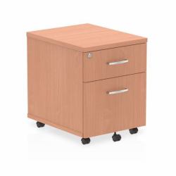 Dynamic I000064 filing cabinet Beech (Dynamic Impulse 2 Drawer Mobile Pedestal Beech)