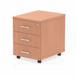 Dynamic I000065 filing cabinet Beech (Dynamic Impulse 3 Drawer Mobile Pedestal Beech)