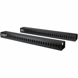 StarTech.com 2-Pack 20U Vertical Cable Organizer with Finger Ducts, Vertical Cable Management Panel, 40U Rack-Mount Cable Raceway, 2x 3ft [91cm] Wire Organizers (CABLE MANAGEMENT DUCT 6FT - SERVER ...