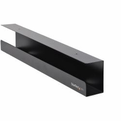 StarTech.com Under Desk Cable Management Tray - Office/Standing Desk Cable Tray Organizer - Desk/Table Mount Holder for Cords/Wire/Power Strip - Computer Cable Manager - 23-1/2"L x 4-1/2"D (UNDER D...