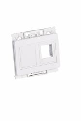 Lanview LVN126160 wall plate/switch cover White (Wall plate 2 x keystone for - OPUS outlet white - Warranty: 300M)
