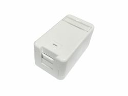 Lanview LVN127766 socket-outlet RJ-45 White (Surface mount box for 1 x - RJ45 jack - Warranty: 300M)