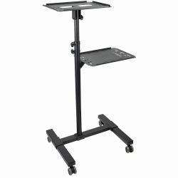 StarTech.com Mobile Projector and Laptop Stand/Cart - Heavy Duty Portable Projector Stand [2 Shelves, hold 22lb/10kg each] - Height Adjustable Rolling Presentation Cart w/Lockable Wheels (PROJECTOR...