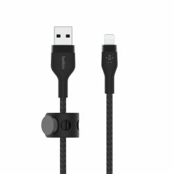 Belkin CAA010BT1MBK lightning cable 1 m Black (USB-A TO LTG BRAIDED SILICON 1M BLK)