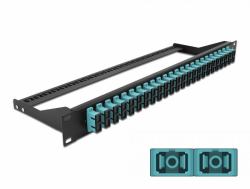DeLOCK 19″ Fibre Patch Panel 24 port SC Duplex aqua (Delock patch-panel - 1U - 19)