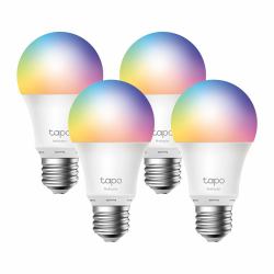 TP-Link Tapo Smart Wi-Fi Light Bulb, Multicolor, 4-Pack (Tapo Smart Wi-Fi Light Bulb, - Multicolor - Warranty: 12M)