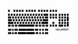 Steelseries PrismCAPS Keyboard switches (PRISMCAPS BLACK- UK)