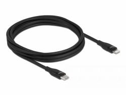 DeLOCK Data and charging cable USB Type-C to Lightning for iPhone, iPad and iPod black 2 m MFi 
