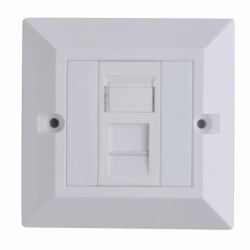 Lanview LVN126188UK outlet box White (CAT6 Faceplate Single Gang UK - Type 86*86mm CAT6 Faceplate - Single Gang UK Type 86*86mm - Warranty: 60M)