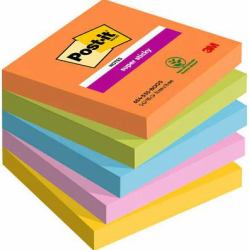 Post-It 7100258933 note paper Square Blue, Green, Orange, Pink, Yellow 90 sheets Self-adhesive (Post it Pack of 5 Super Sticky Notes Boost Colours 76x76mm 90 Sheets)