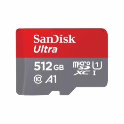 SanDisk Ultra 512 GB MicroSDXC UHS-I Class 10 (CARD 512GB Sandisk Ultra microsdxc 150MB/s +Adapter)