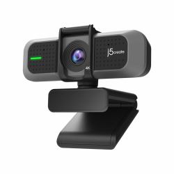 j5create JVU430 USB 4K Ultra HD Webcam, 3840 x 2160 Video Capture Resolution, Black and Silver 