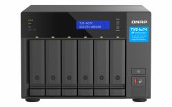 QNAP TVS-H674 NAS Tower Intel® Core™ i5 i5-12400 32 GB DDR4 0 TB QuTS hero Black (QNAP TVS-H674 - NAS server - 6 bays - SATA 6Gb/s - RAID JBOD, 0, 1, 5, 6, 10, 50, TM, RAID TP - RAM 32 GB - Giga...