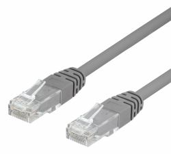 Deltaco TP-60 networking cable Grey 0.5 m Cat6 U/UTP [UTP] (DELTACO patchkabel - 50 cm - grÃ¥)