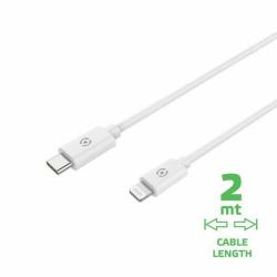 celly USBLIGHTC2MWH lightning cable 2 m White 