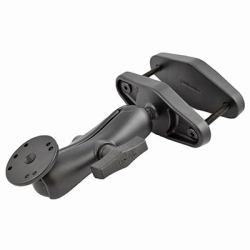 RAM Mounts Square Post Clamp Mount for Posts up to 4" Wide (RAM 4", Max Width Clamp Mount - w/ 1.5" Ball Double Socket Arm - and 2.5" Round Base [AMPs Hole Pattern] - Warranty: 1188M)