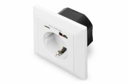 SAFETY PLUG FOR FLUSH MOUNTING - WALL OUTLET 1X USB 1X TYPE C