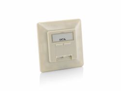 Equip Cat.6A German Modular Faceplate (Cat.6A German Modular - Faceplate - Warranty: 12M)