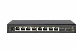 LevelOne Hilbert 10-Port Gigabit Smart Lite Switch, 8 x Gigabit RJ45, 2 x Gigabit SFP 