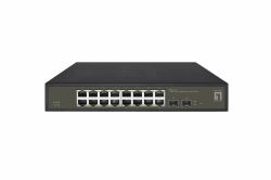 LevelOne Hilbert 18-Port Gigabit Smart Lite Switch, 16 x Gigabit RJ45, 2 x Gigabit SFP 