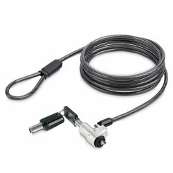 StarTech.com Laptop Cable Lock Compatible With Noble Wedge®; 6Ft [2m], Anti-Theft Keyed Lock, Security Cable for Dell XPS/Latitude/2-in-1 Notebooks, Cut-Resistant, Steel Cable Lock For Laptop (LAP...