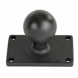 RAM Mounts Ball Base with 1.5" x 2.5" 4-Hole Pattern (RAM base, 2" x 3", C-size - Ball Base with 1.5" x 2.5 - 4-Hole Pattern, 136 g, 76.2 mm, 50.8 mm - Warranty: 300M)