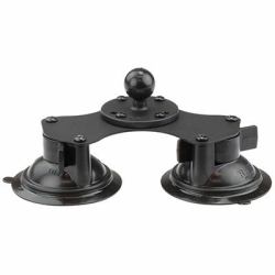 RAM Mounts Twist-Lock Dual Suction Cup Base with Ball (UNPKD RAM DBL SUCTION CUP - BASE W BALL - Warranty: 1188M)
