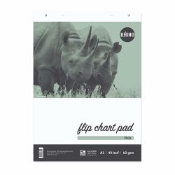 RHINO FC1TMP-4 flip chart 580 x 800 mm Green, Black, White (RHINO A1 Flipchart Pad 40 Leaf B [Pack of 5])