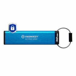 Kingston Technology IronKey 32GB USB-C Keypad 200C, FIPS 140-3 Lvl 3 AES-256 (32GB USB-C IRONKEY KEYPAD 200C - FIPS 140-3 LVL 3[PENDING]AES-256)