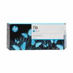 HP 738 300-ml Cyan DesignJet Ink Cartridge (HP 738 300-ML CYAN DESIGNJET INK CAR)