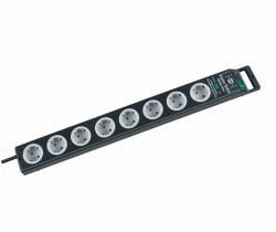 Surge protector 9 AC - outlet[s] Black, Gray 2.5 m 8 - Sockets, 16A, 2.5m, Illuminated ON/OFF - Warranty: 12M