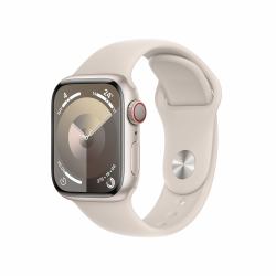 Apple Watch Series 9 GPS + Cellular 41mm Starlight Aluminium Case w/ Starlight Sport Band - S/M (APPLE WATCH SERIES 9 CELLULAR 41MM STARLIGHT AI STAR SB S/M)