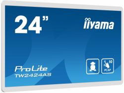 iiyama TW2424AS-W1 Signage Display Digital signage flat panel 60.5 cm [23.8"] Wi-Fi 250 cd/m² 4K Ultra HD Black Touchscreen Built-in processor Android 24/7 (iiyama - 23.8' Full HD In-cell PCAP 10p...