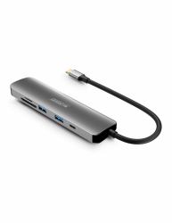 Urban Factory HUBEE 6 IN 1 : HUB USB-C WITH 2 USB-A / 1 HDMI 4K / 2 CARD READERS AND 1 USB-C 100W...