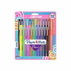 Papermate Flair Candy Pop Medium Capped gel pen Multicolour 24 pc[s] (Paper Mate 1985617 Flair Candy Pop Felt pens Pack of 24 Assorted Colours)