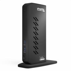 Plugable Technologies USB 3.0 and USB-C Dual 4K Display Docking Station with DisplayPort and HDMI...