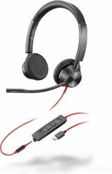 HP Poly Blackwire 3325 - Blackwire 3300 series - headset - on-ear - wired - 3.5 mm jack, USB-C - black - Certified for Microsoft Teams, UC certified