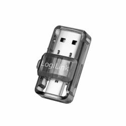 LogiLink BT0054 Bluetooth music receiver Grey, Transparent (USB-A /USB-C BT 5.0 Adapter, - USB 3.2 Gen1 - Warranty: 48M)