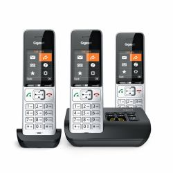 Gigaset COMFORT 500A Trio Analog/DECT telephone Caller ID Black, Silver (Comfort 500A Trio Analog/Dect - Telephone Caller Id Black, - Silver - Warranty: 12M)