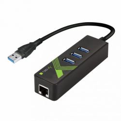 techly IDATA USB-ETGIGA-3U2 laptop dock/port replicator USB 3.2 Gen 1 [3.1 Gen 1] Type-A Black 