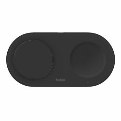 Belkin WIZ021VFBK charging station organizer Freestanding Plastic Black (Belkin BoostCharge Pro 2-in-1 trÃ¥dlÃ¸s)