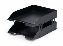 Durable 1701723060 desk tray/organizer Black (Durable Black BASIC Letter Tray Risers [4])